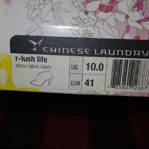 Chinese Laundry Disco Fabric Black Heels